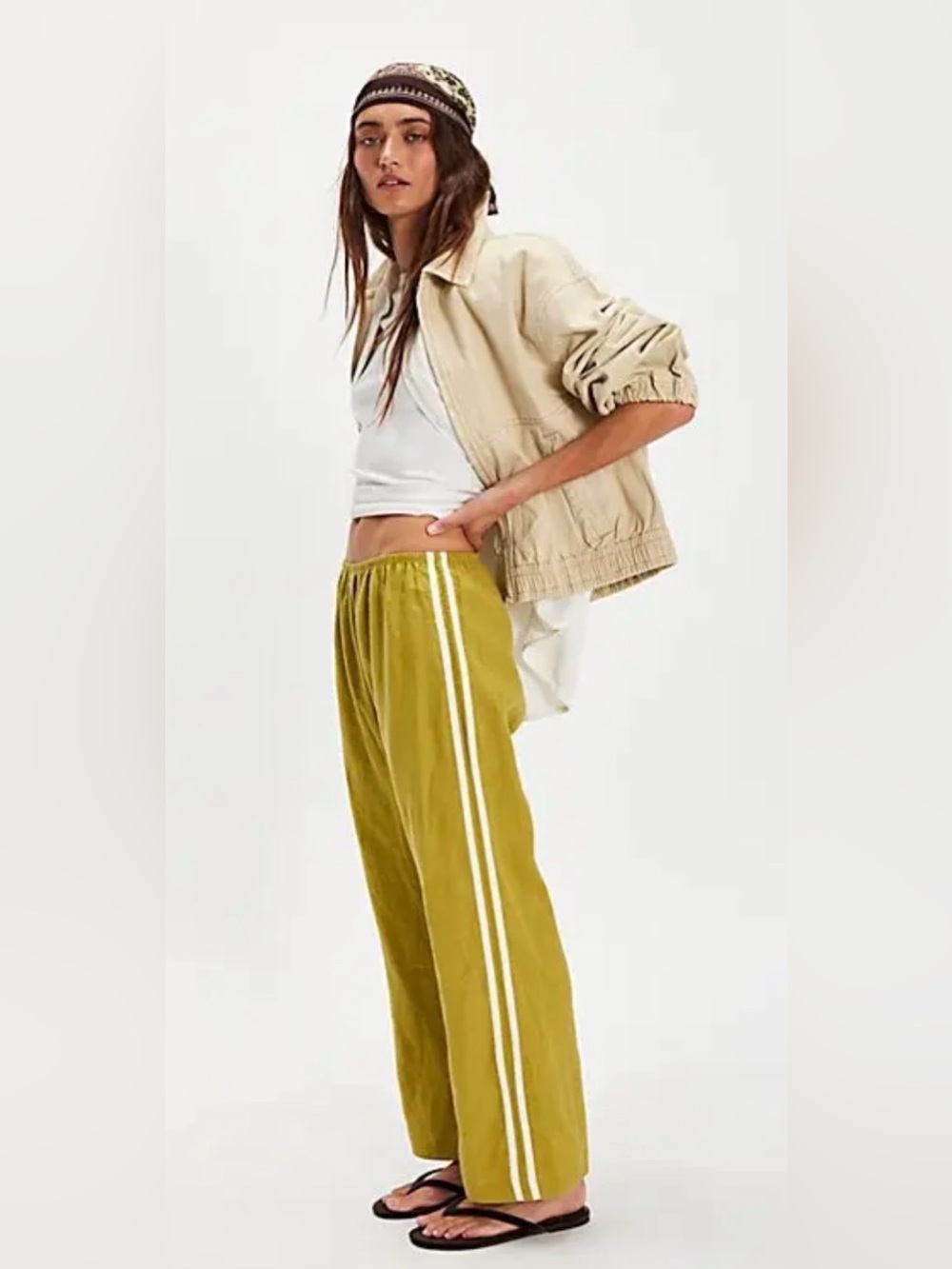 DONNI. Linen Crop Pant - Pistachio (fix)